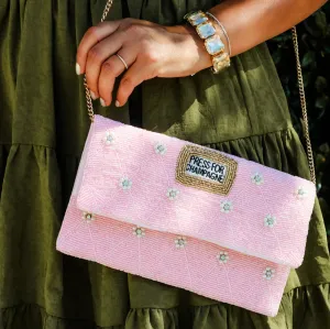 Press for Champagne Beaded Purse / Beaded Clutch
