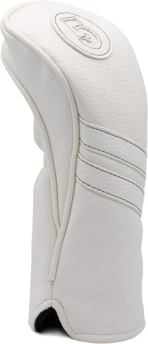 ProActive Sports Vintage Golf Club Head Covers for Fairway Woods| 5 Wood Headcover | Classic Leather Look | White/White