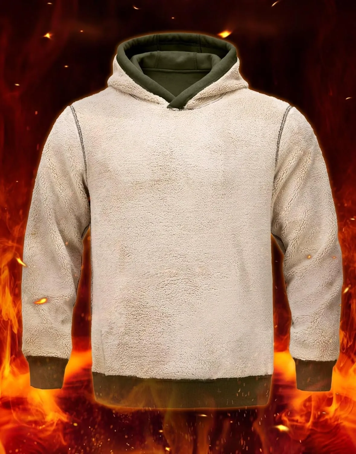 Pudolla Men's Sherpa Hoodie Pullover Winter Thick Warm Fleece Lined Hoodies Athletic Sweatshirts with Kangaroo Pouch Pocket