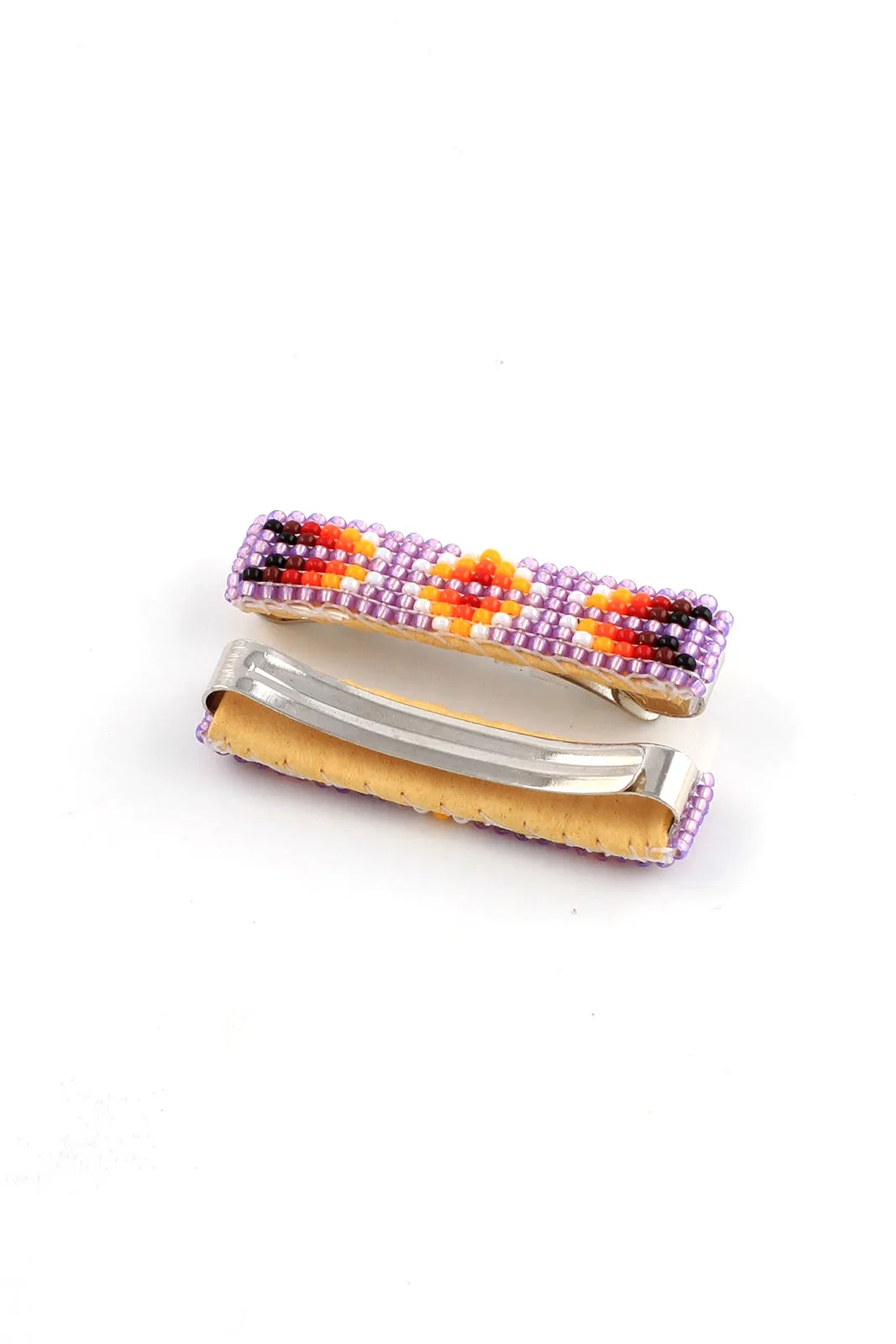 Purple Navajo Beaded Barrettes (Pair)