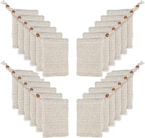 "N/A" OTYMIOW 30 Pack Soap Bags for Soap Bars Soap Saver Pouch Soap Sock Soap Bags Mesh Exfoliating Natural Sisal Soap Bag Hand Made Soap Bag Mesh Soap with Drawstring for Bath & Shower Use