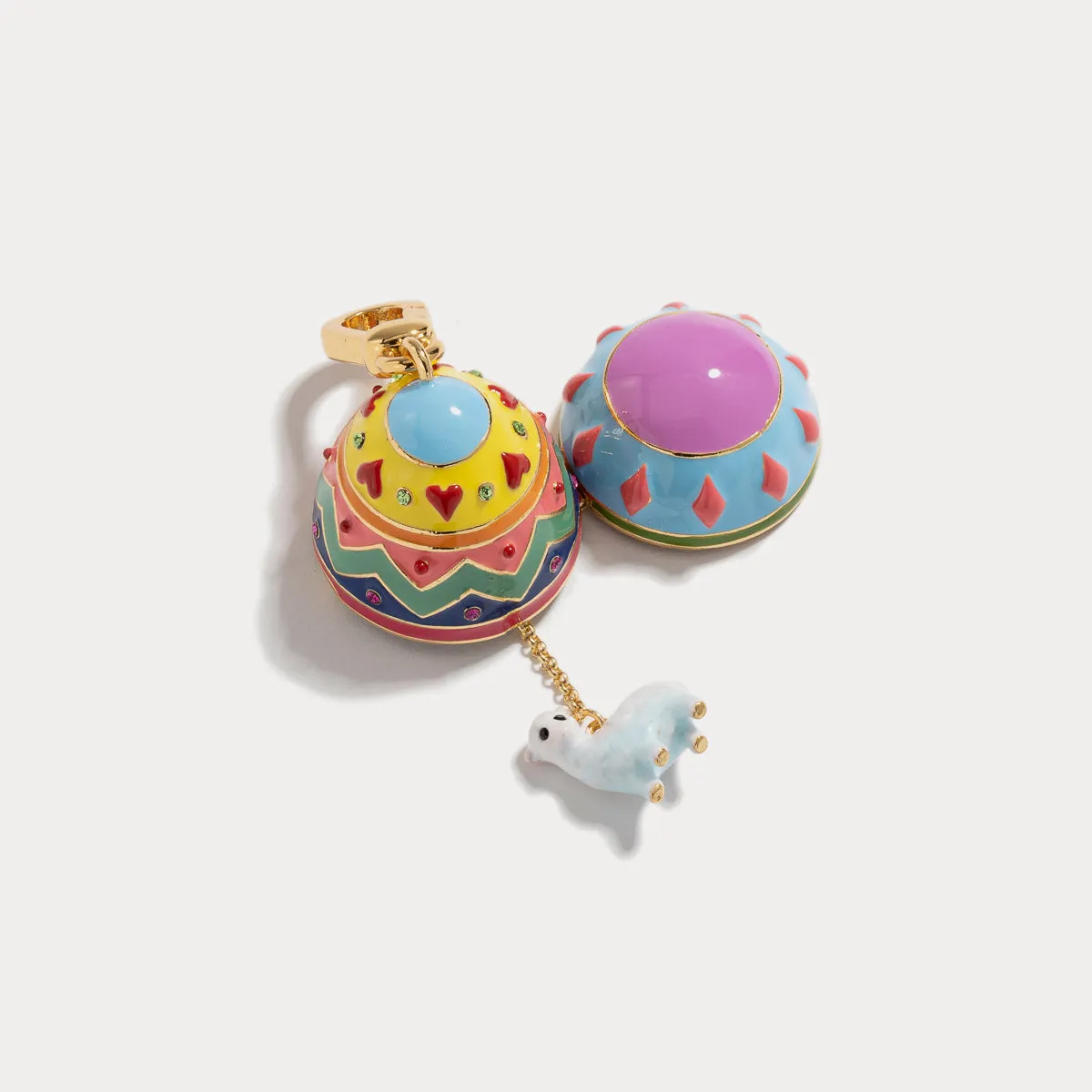 Rabbit Easter Egg Locket Pendant