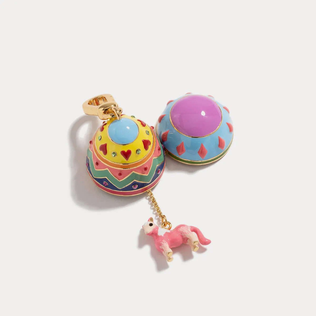 Rabbit Easter Egg Locket Pendant