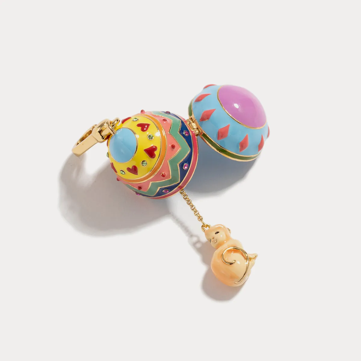Rabbit Easter Egg Locket Pendant