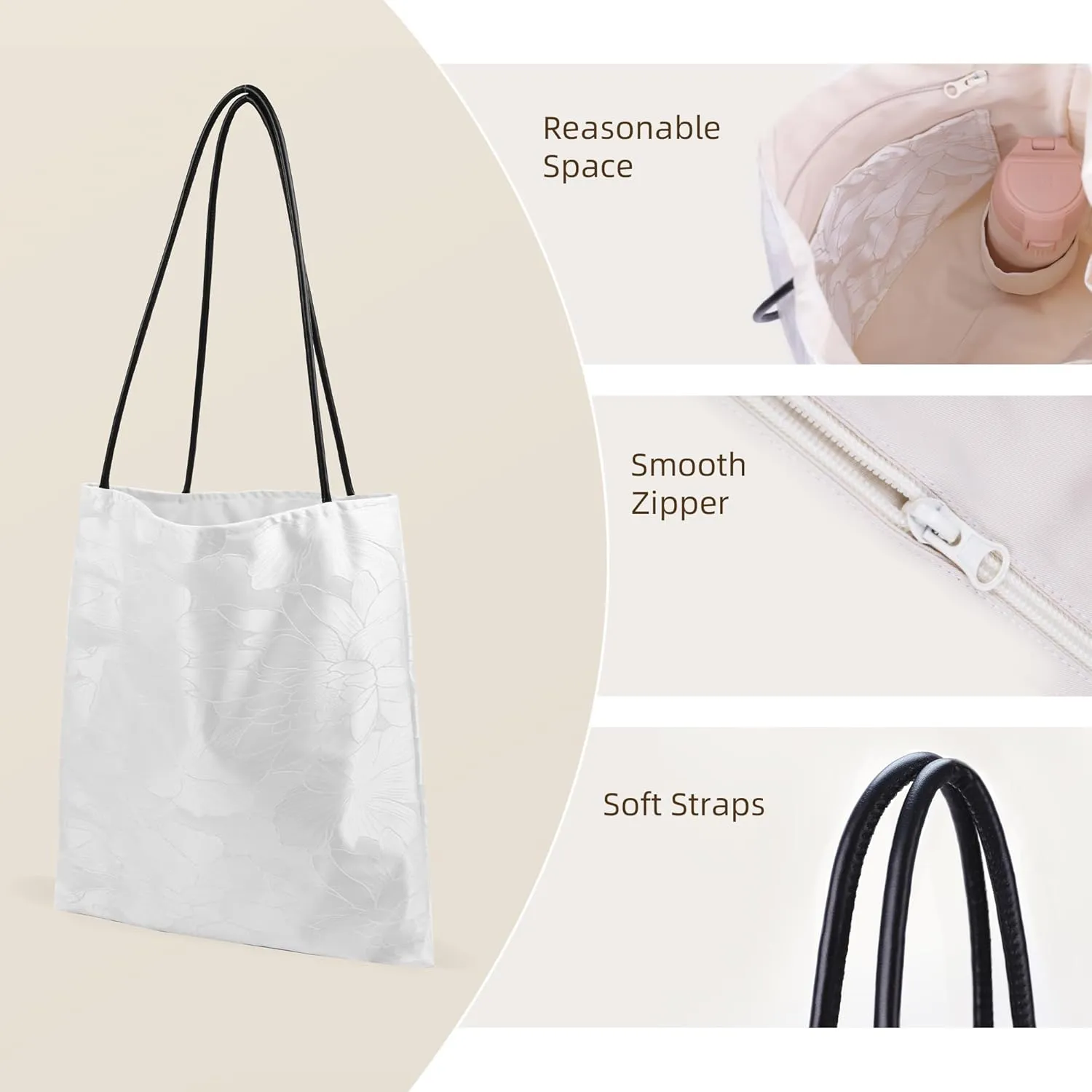 Rayon Hobo Bags for Women,Patterned Tote Bag,Large Capacity Shoulder Handbags with Inner Pockets