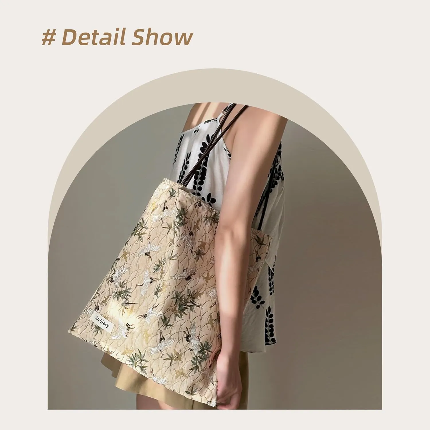Rayon Hobo Bags for Women,Patterned Tote Bag,Large Capacity Shoulder Handbags with Inner Pockets