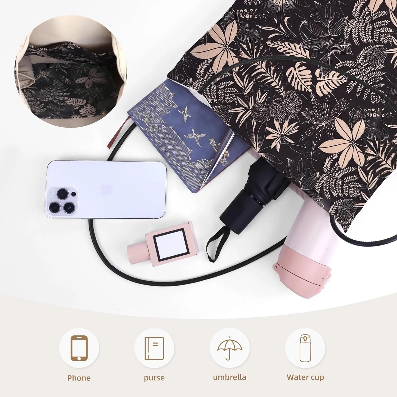 Rayon Hobo Bags for Women,Patterned Tote Bag,Large Capacity Shoulder Handbags with Inner Pockets
