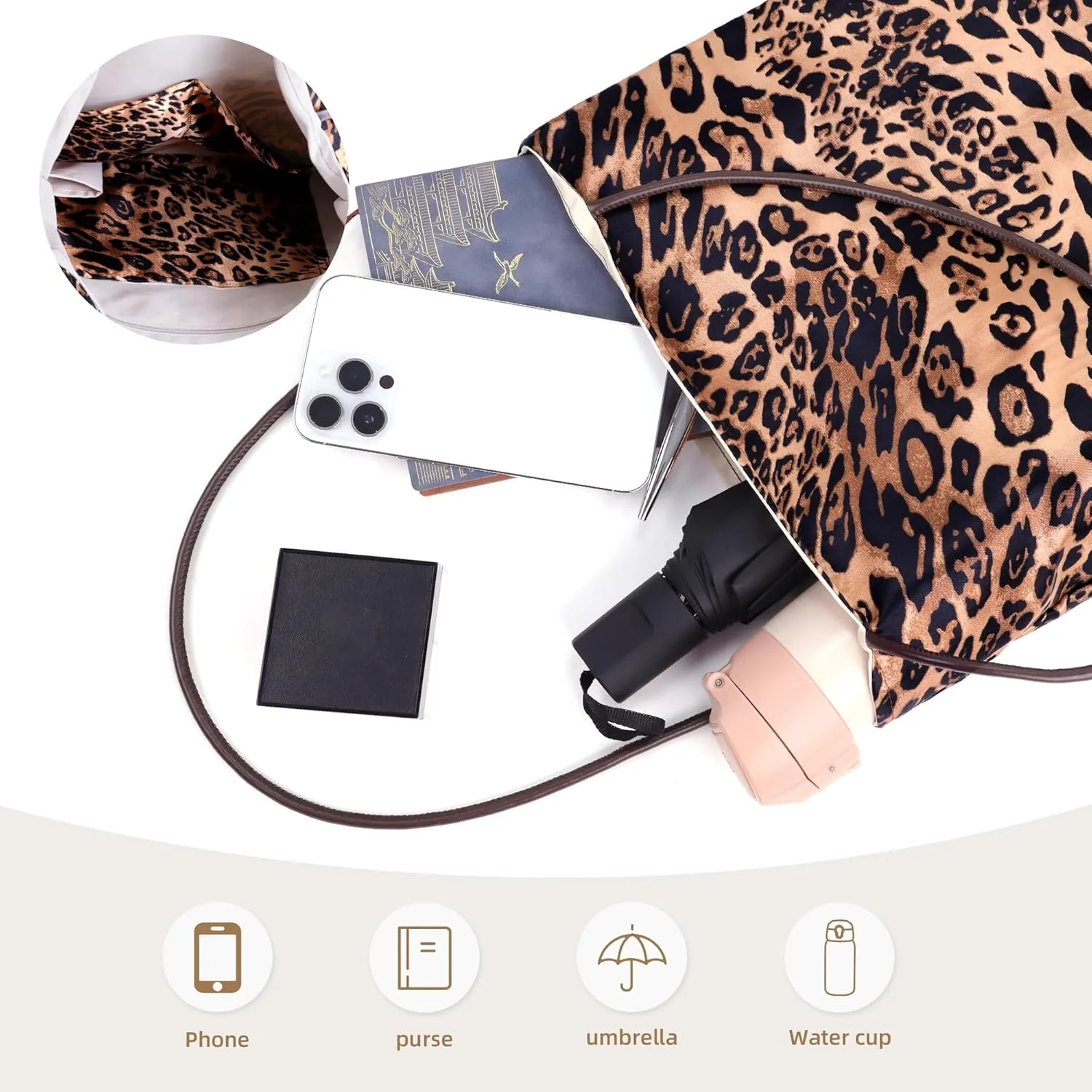 Rayon Hobo Bags for Women,Patterned Tote Bag,Large Capacity Shoulder Handbags with Inner Pockets