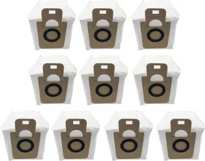 Replacement 10 Pack 2.6L Dust Bags Compatible with Dreametech D10 Plus Robot Vacuum Cleaner Accessories, 10 Vacuum Bags