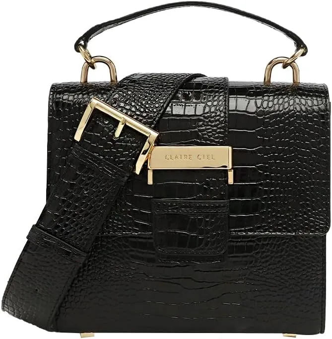 Roc Bag Medium Woman HandBags Cross and Shoulder Bag, Crocodile Texture