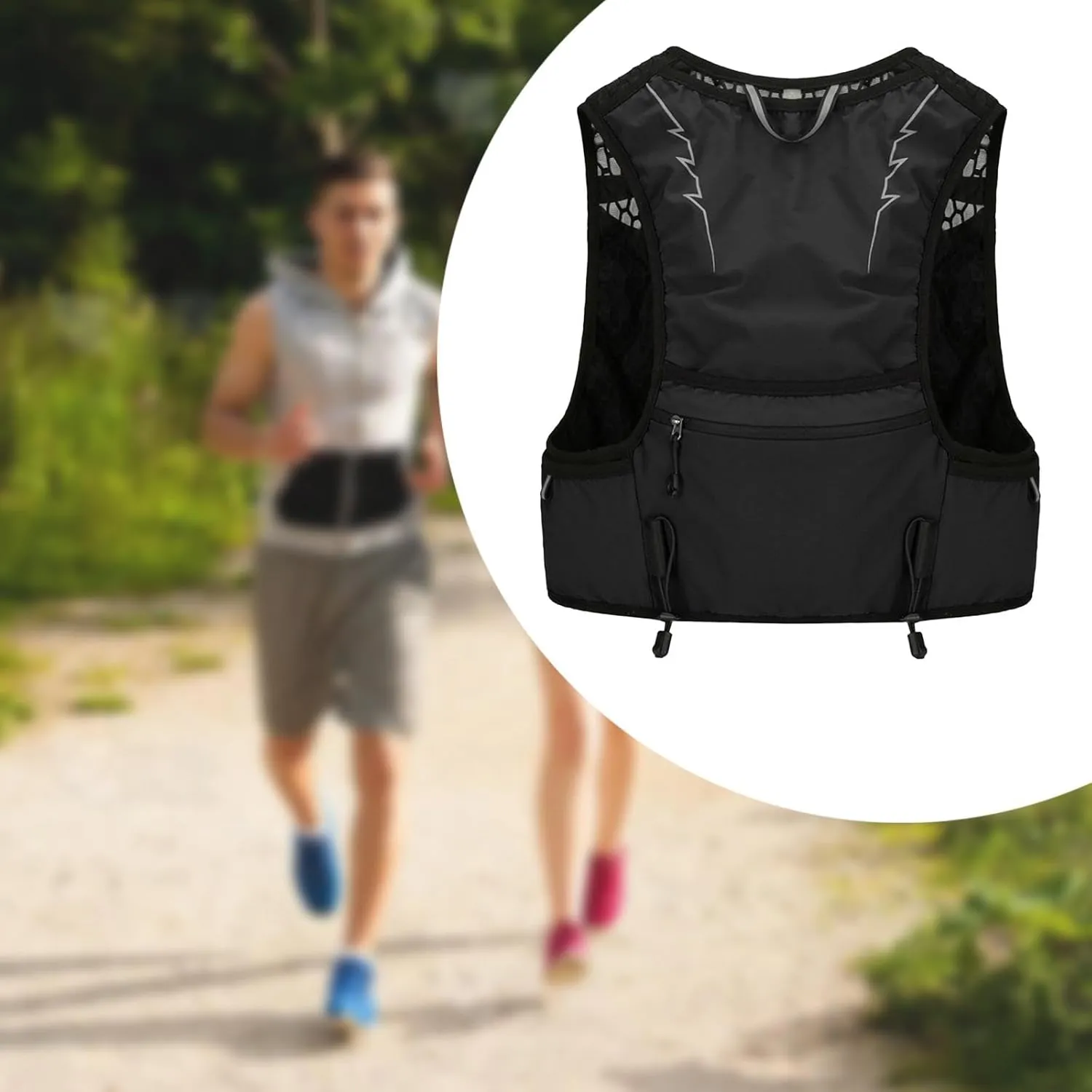 Running Hydration Vest, for Men Women Sport Bag Breathable Lightweight Water Pack Hydration Pack for Jogging Climbing Camping