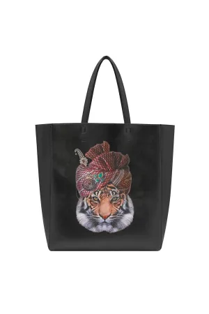 SAFFIANO TOTE BAG TURBAN TIGER