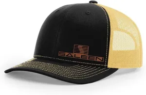 Saleen Performance Automotive Logo Laser Engraved Leather Patch Richardson 112 Snapback Trucker Hat Cap