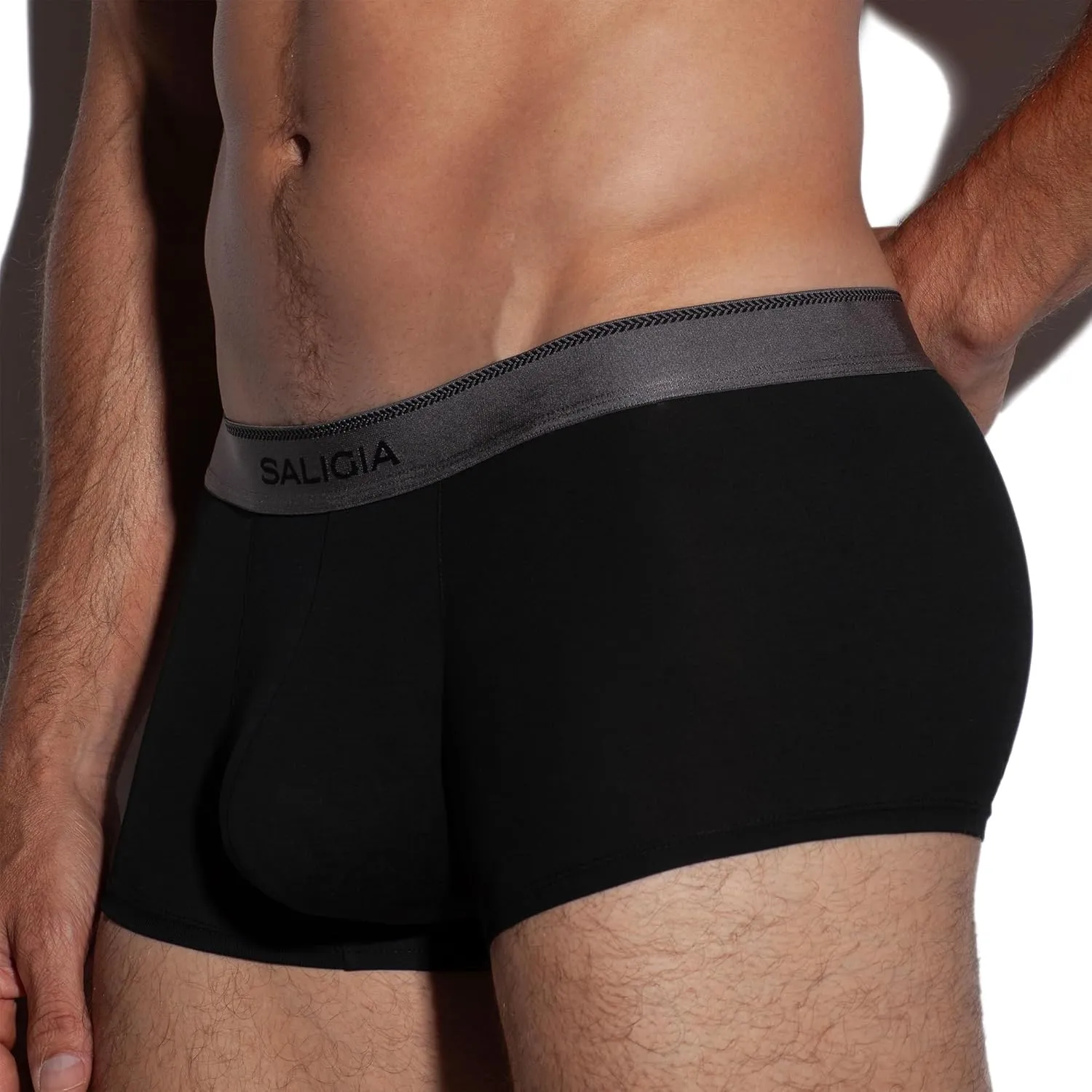 SALIGIA Retro Classic Men's Trunks - Premium Cotton Men's Underwear Pack with Breathable and Supportive Double-Layered Pouch