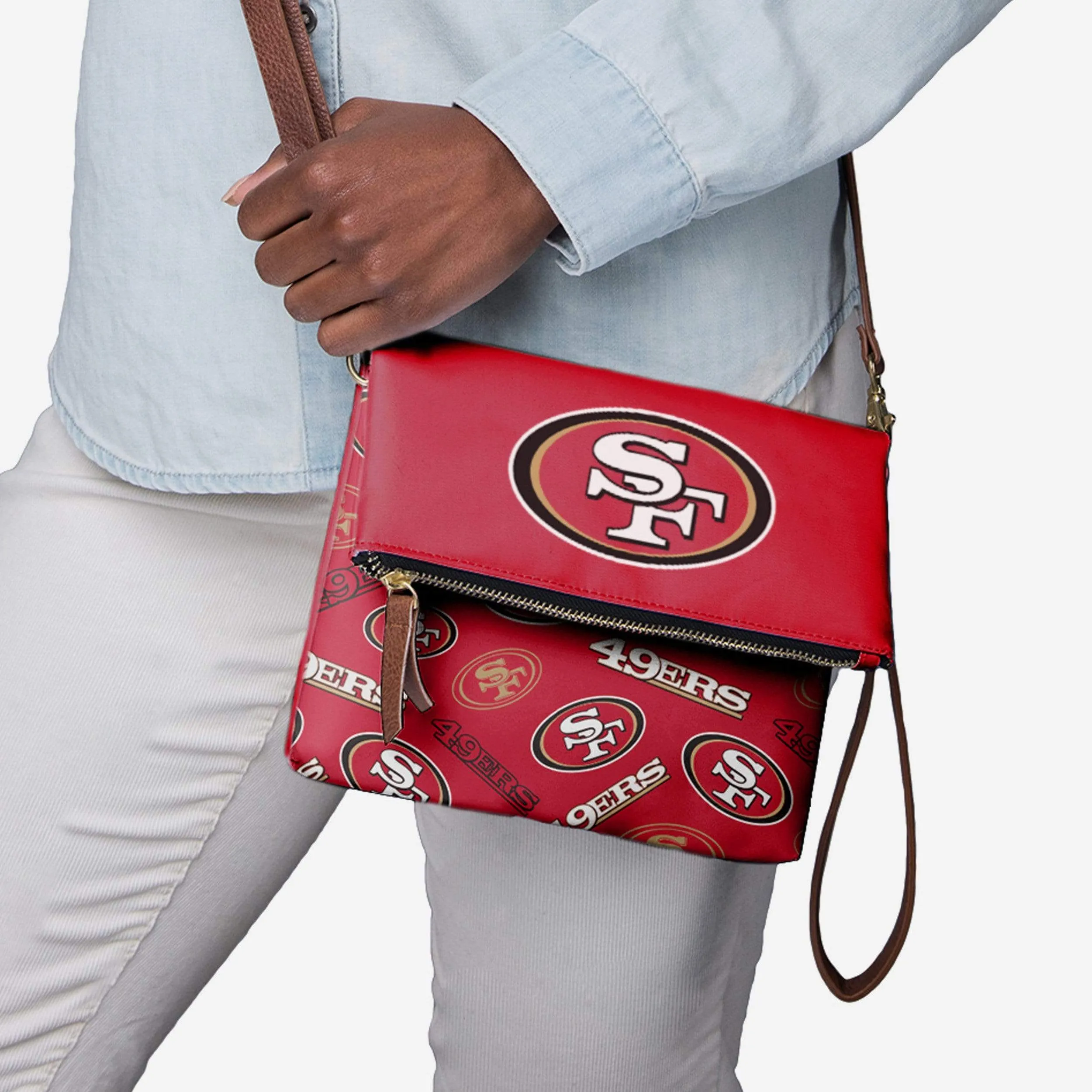 San Francisco 49ers Printed Collection Foldover Tote Bag