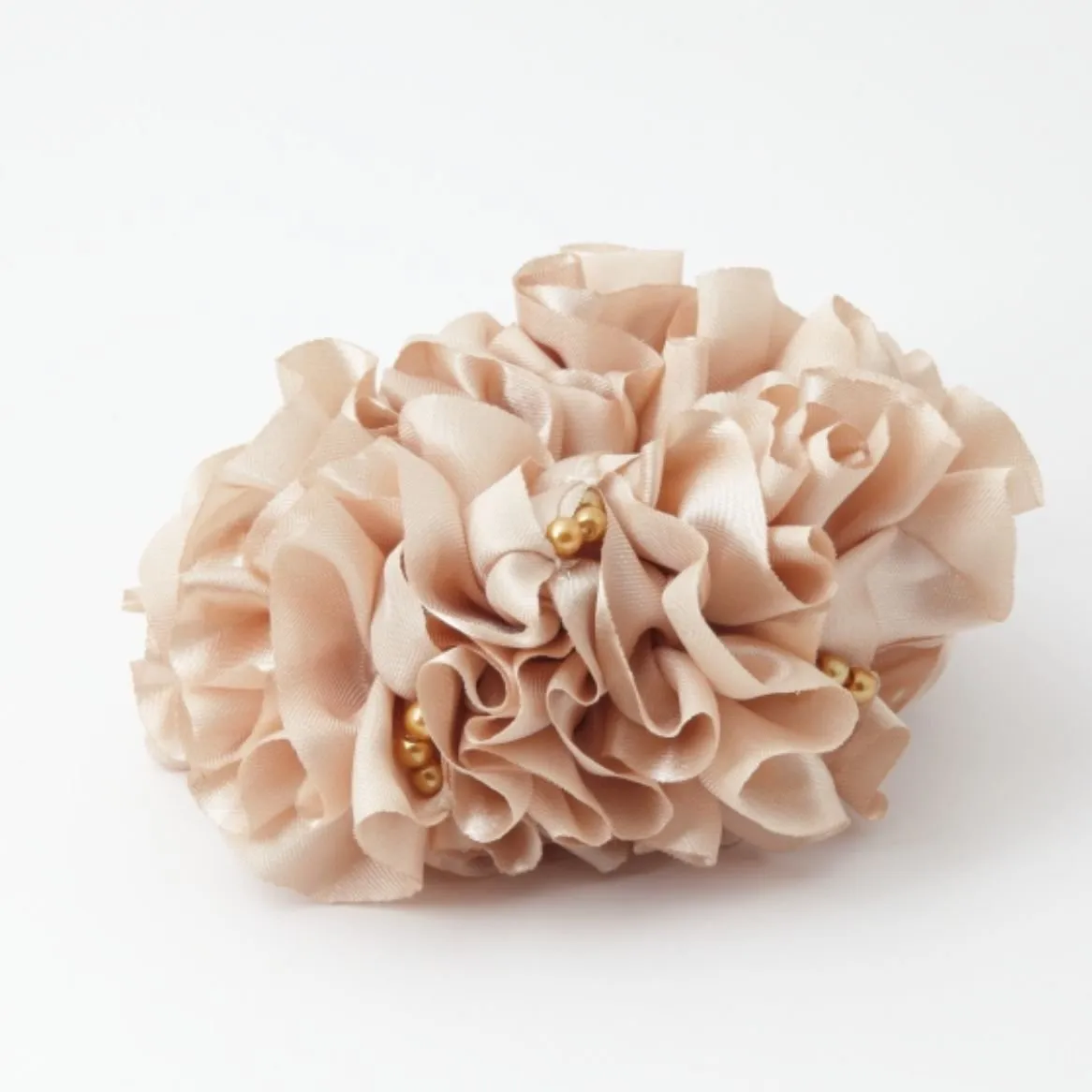 satin fabric ruffle wave scrunchies elastic hair tie ponytail holder scrunchie