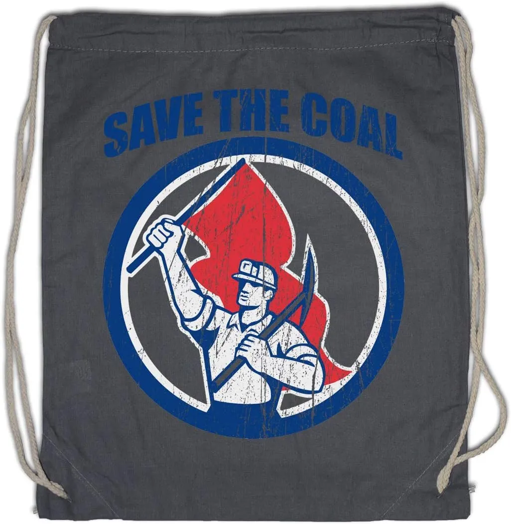 Save The Coal Drawstring Bag Gym Sack