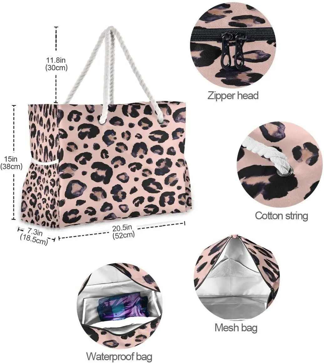 senya Women Large Beach Bag Group Of Many African Animals Travel Tote Bags for Gym Sport Shoulder Bag