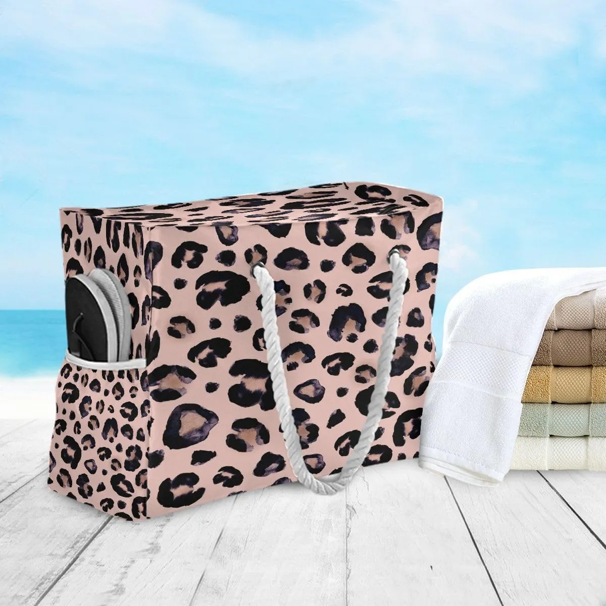 senya Women Large Beach Bag Group Of Many African Animals Travel Tote Bags for Gym Sport Shoulder Bag