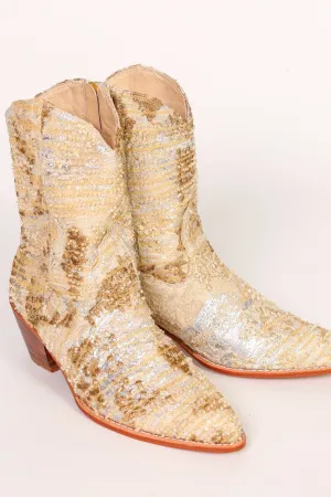 SEQUIN EMBROIDERED BOOTS LIVAS