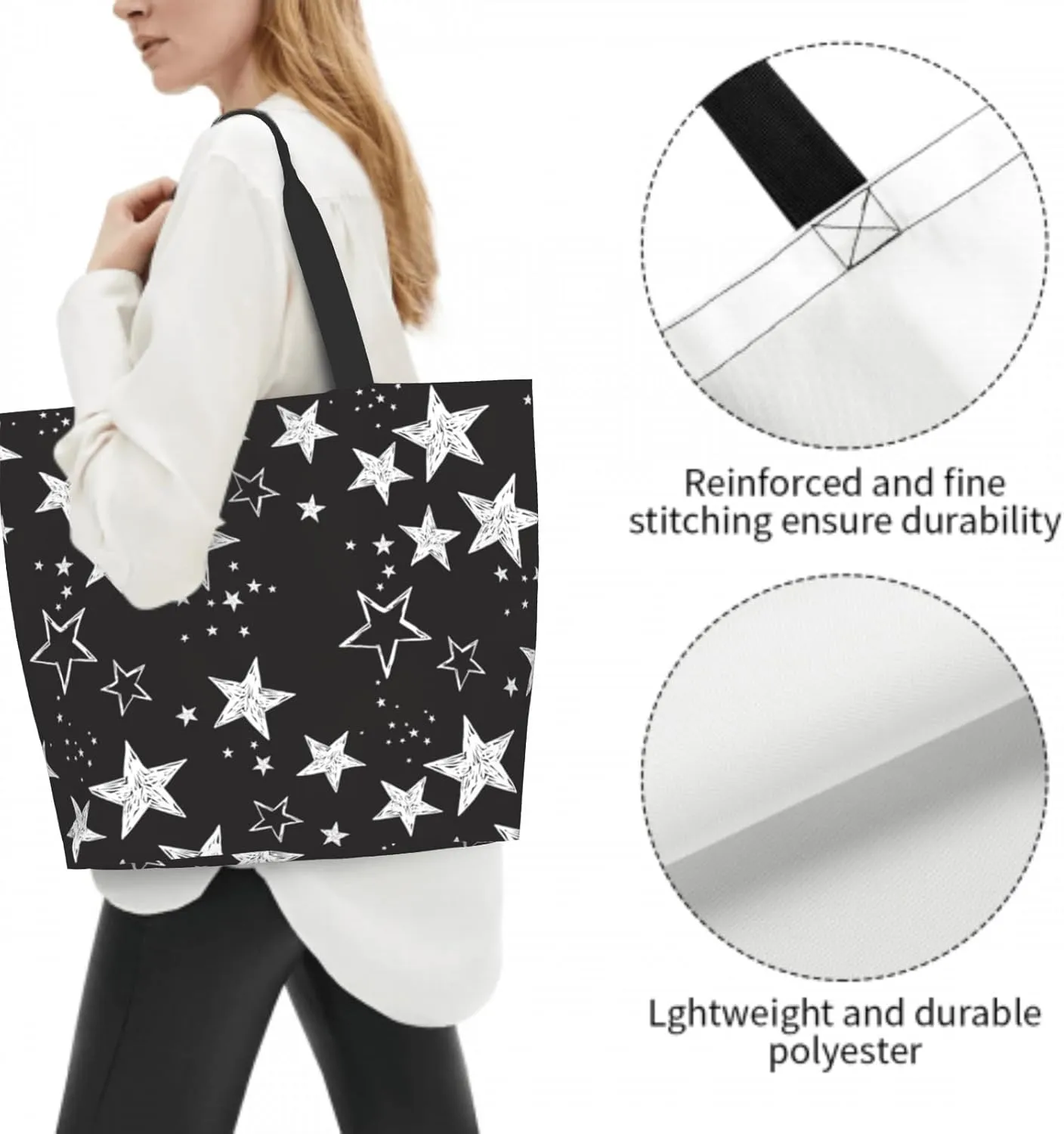 Shoulder Bag Large Reusable Eco-friendly Shopping Bags Portable Storage Handbag