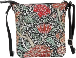 Signare Tapestry Small Crossbody Bag Sling Bag for Women with William Morris The Cray Design (SLING-CRAY)