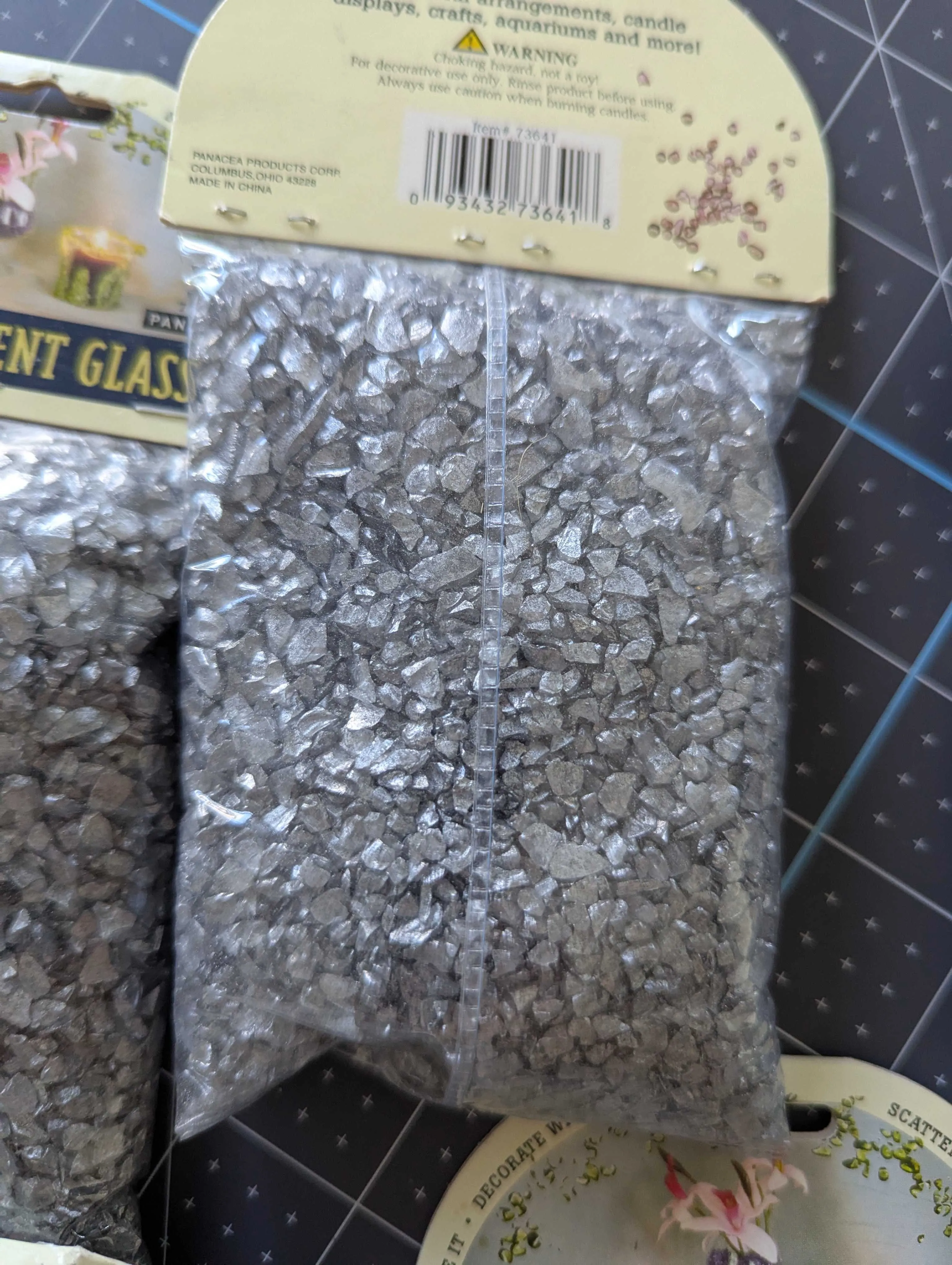 Silver Embellishment Glass by Panacea - Mini Bits: 2-4mm Each - Sold Separately