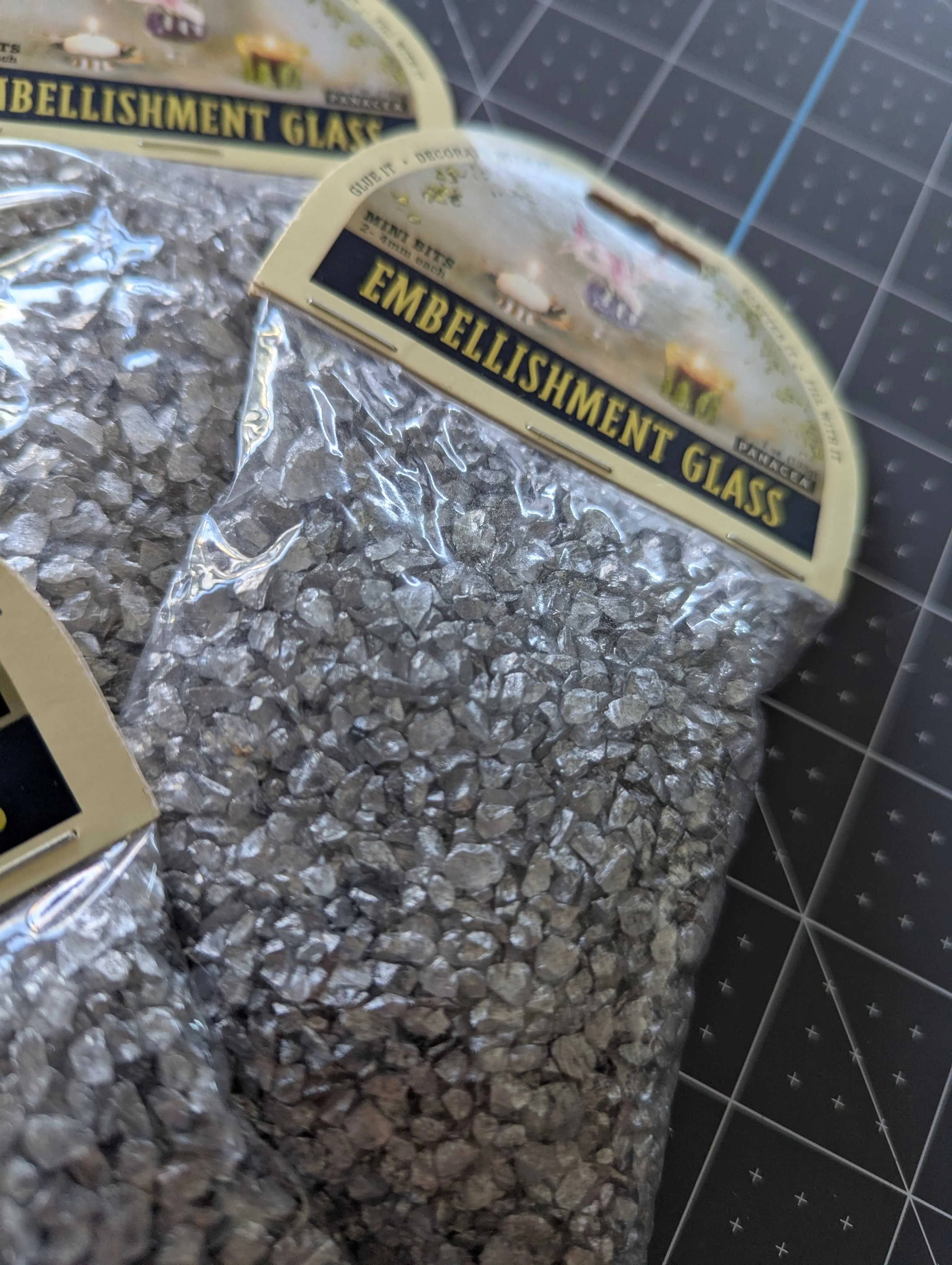 Silver Embellishment Glass by Panacea - Mini Bits: 2-4mm Each - Sold Separately