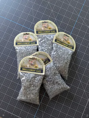 Silver Embellishment Glass by Panacea - Mini Bits: 2-4mm Each - Sold Separately