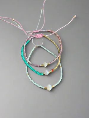 Single Tiny Fresh/w Pearl Bead Bracelet