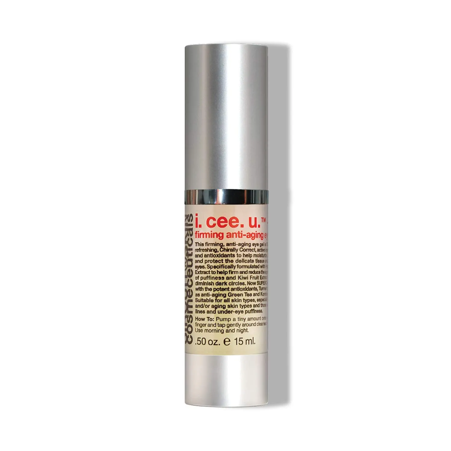 Sircuit Skin I. CEE. U.  Firming Anti-Aging Eye Gel - Soothing Eye Moisturizer with Jojoba Oil, Shea Butter, Kombucha - Eye Lifting Gel Promotes the Appearance of Youthful Looking Skin (0.5 oz)