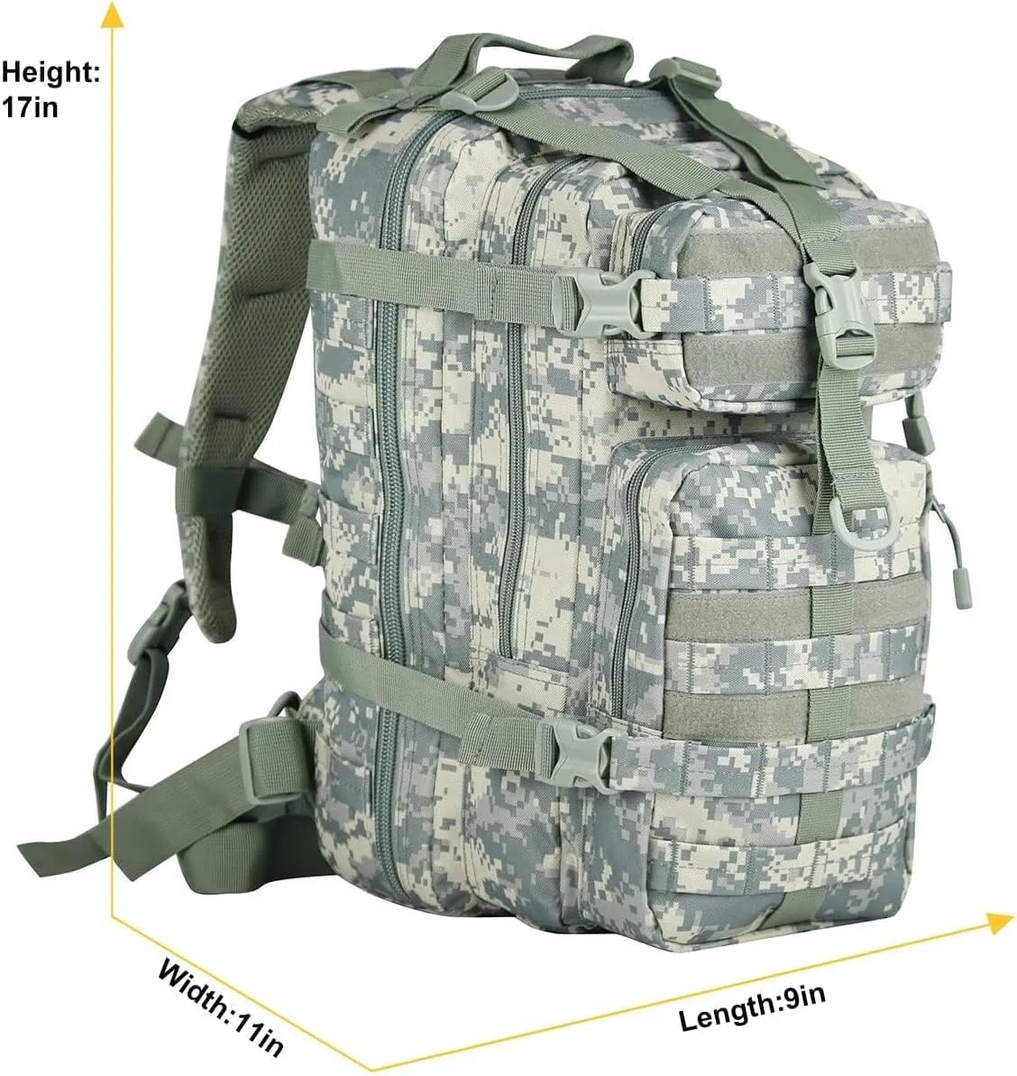 Small 30L Assault Backpack Military Tactical Backpack Tactical Bag for Outdoor Hiking Camping Travel Army Hunting Rucksack (ACU)