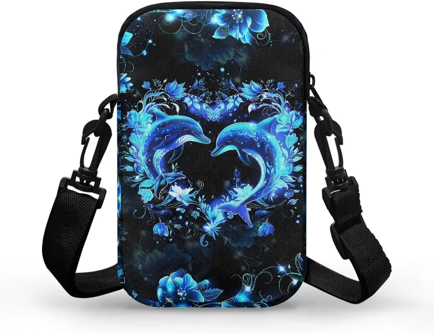 Small Cross Body Purse Trendy Phone Double Layer Shoulder Bags for Women Zip Messenger Bag