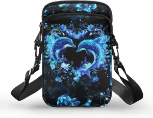 Small Cross Body Purse Trendy Phone Double Layer Shoulder Bags for Women Zip Messenger Bag