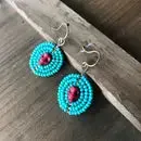 Small Dia De Los Muertos Beaded Earrings