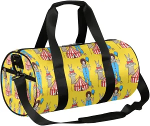 Small Gym Duffel Bags 17.8×9×9 Circus Troupe Gym Bag for Men Women Overnight Weekender Bag Lightweight Sport Duffle Bag Carry On Gymbag