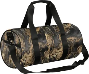 Small Gym Duffel Bags 17.8×9×9 Marble Tide Shape Gym Bag for Men Women Overnight Weekender Bag Lightweight Sport Duffle Bag Carry On Gymbag