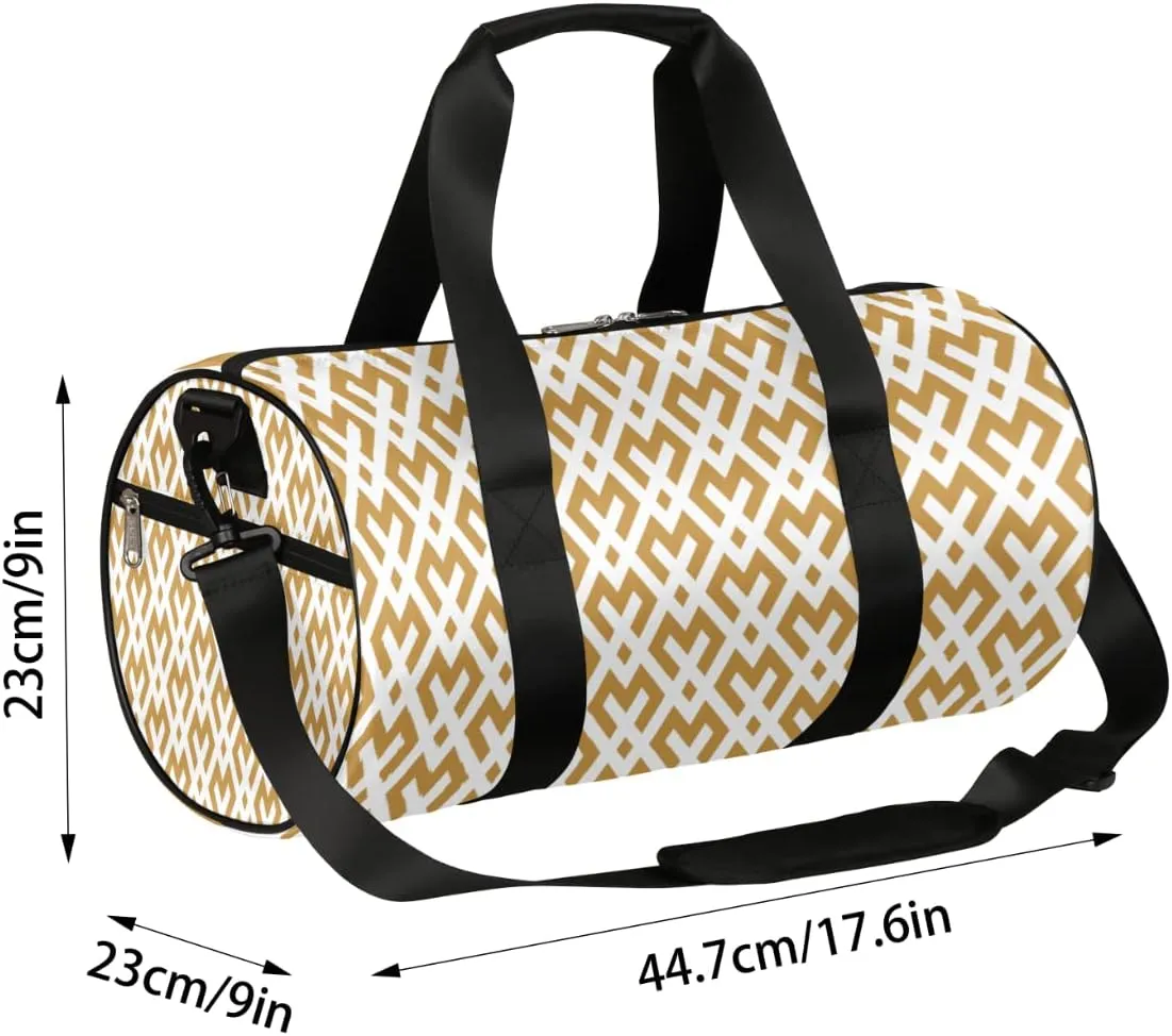 Small Gym Duffel Bags 17.8×9×9 Modern Abstract Pattern Gym Bag for Men Women Overnight Weekender Bag Lightweight Sport Duffle Bag Carry On Gymbag