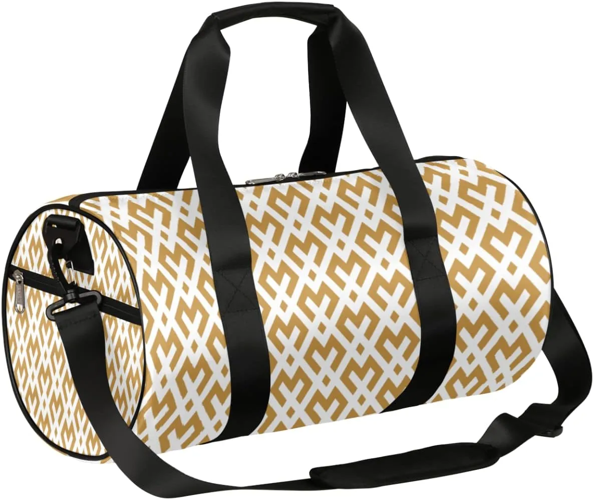 Small Gym Duffel Bags 17.8×9×9 Modern Abstract Pattern Gym Bag for Men Women Overnight Weekender Bag Lightweight Sport Duffle Bag Carry On Gymbag