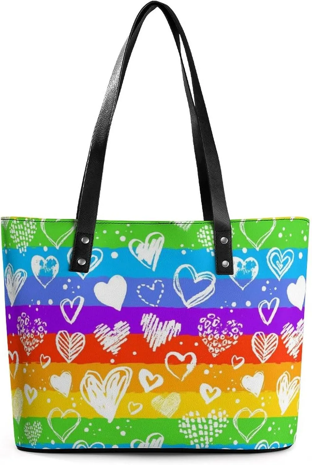 Snowflake Winter Wonderland Leather Handbag Smooth Wrinkle Resistant Lightweight And Convenient