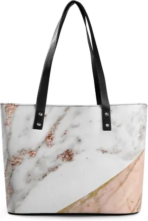 Snowflake Winter Wonderland Leather Handbag Smooth Wrinkle Resistant Lightweight And Convenient
