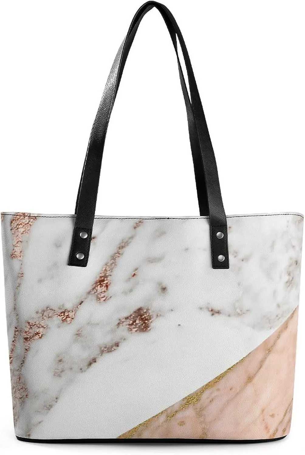 Snowflake Winter Wonderland Leather Handbag Smooth Wrinkle Resistant Lightweight And Convenient