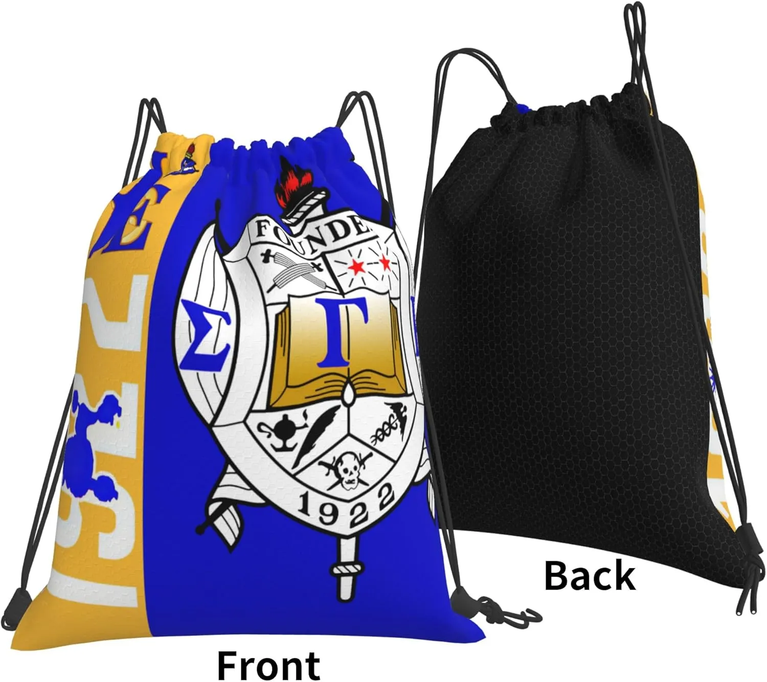 Sorority Multifunctional Drawstring Bags Backpack Large Sport Gym Travel School Backpack for Men Women Hiking Daypack, Style-1