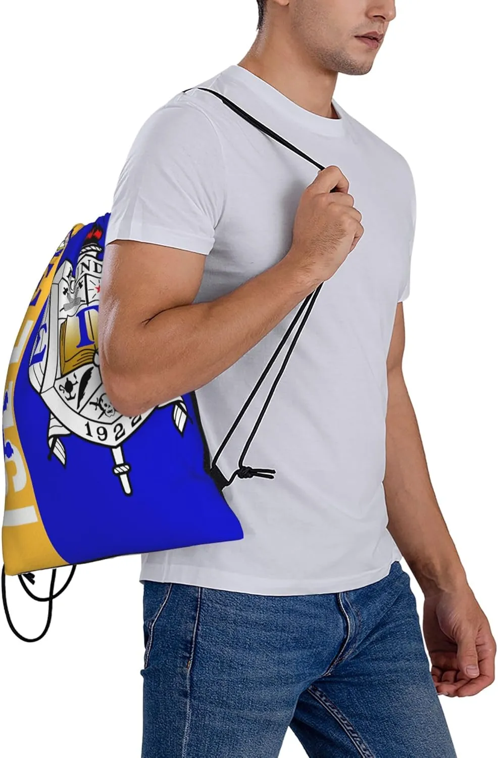 Sorority Multifunctional Drawstring Bags Backpack Large Sport Gym Travel School Backpack for Men Women Hiking Daypack, Style-1