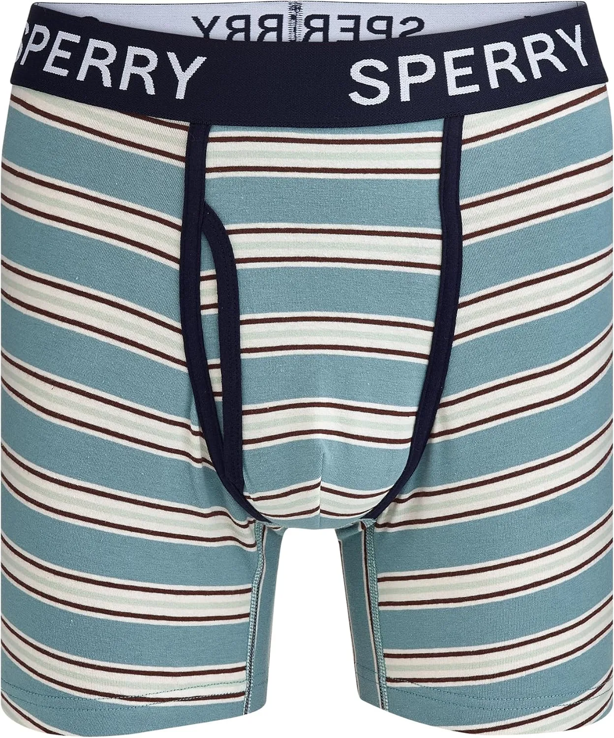 Sperry 4-Pack Mens Premium Cotton Stretch Boxer Briefs – Everyday Comfort Cotton Mens Boxer Briefs with Fly Pouch & 5” Inseam