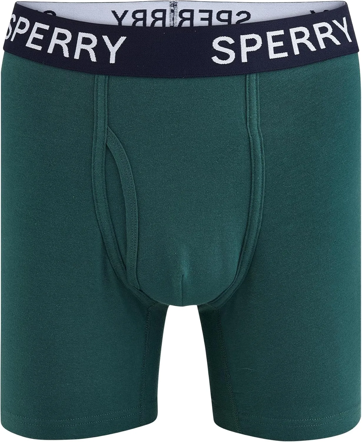 Sperry 4-Pack Mens Premium Cotton Stretch Boxer Briefs – Everyday Comfort Cotton Mens Boxer Briefs with Fly Pouch & 5” Inseam