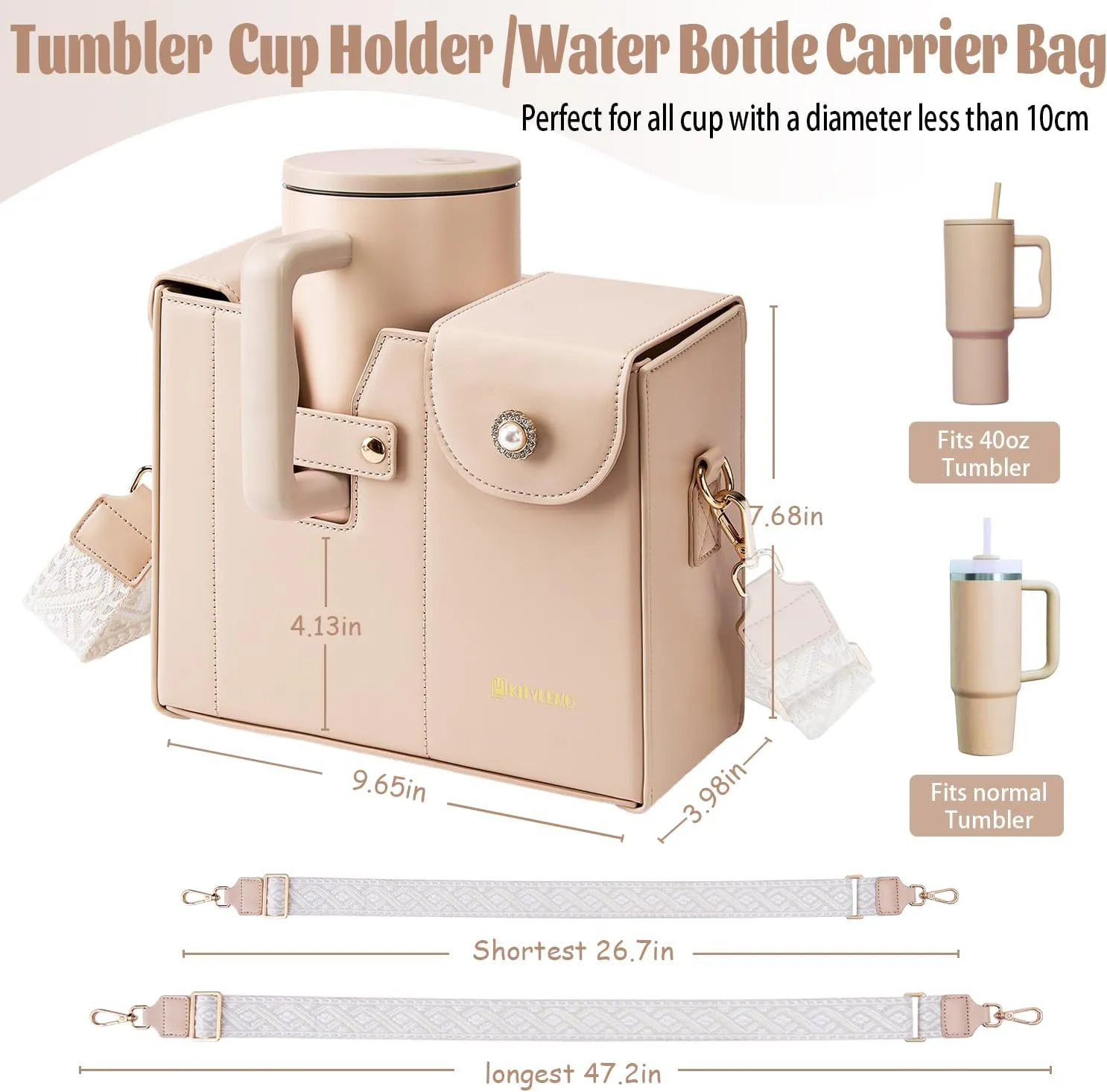 Stanley Cup Purse for water Bottle, Crossbody Water Cup Storage Bag Tumbler Purse Bag Water Bottle Carry Bag for Stanley Cup