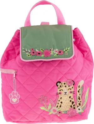 Stephen Joseph Kids' Unisex Toddler Back to School, Quilted Backpack, Leopard, One Size