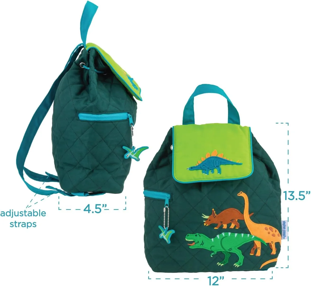 Stephen Joseph Kids' Unisex Toddler Back to School, Quilted Backpack, Leopard, One Size