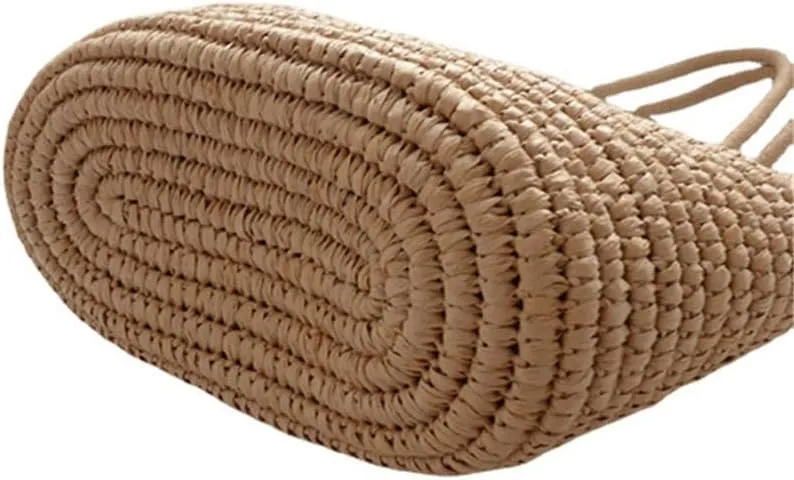 Straw Bag Womens Straw Beach Bag Shoulder Bags Vacation Purse Straw Purse for Summer Shopping Shoulder Tote Handbags